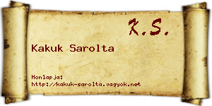 Kakuk Sarolta névjegykártya